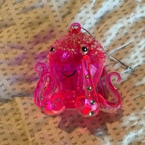 Pink Octopus Christmas Ornament